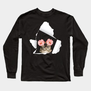 Vintage cat design Long Sleeve T-Shirt